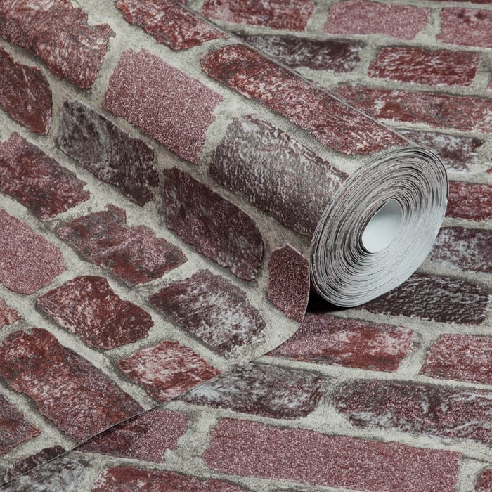 Baker Street Brick Wallpaper - Anaglypta - Red