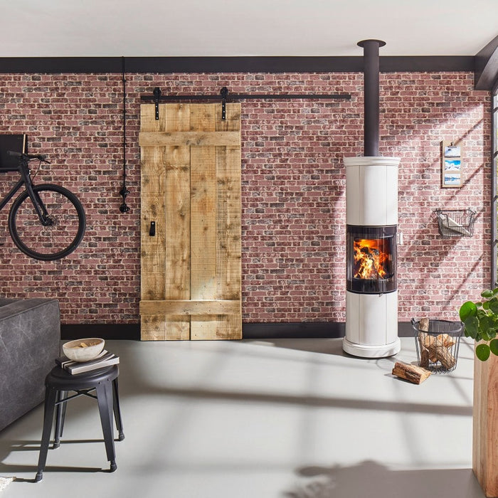 Baker Street Brick Wallpaper - Anaglypta - Red