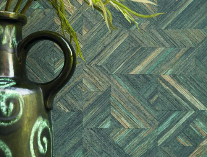 Bali Paille Vinyl Wallpaper - Shades of Blue