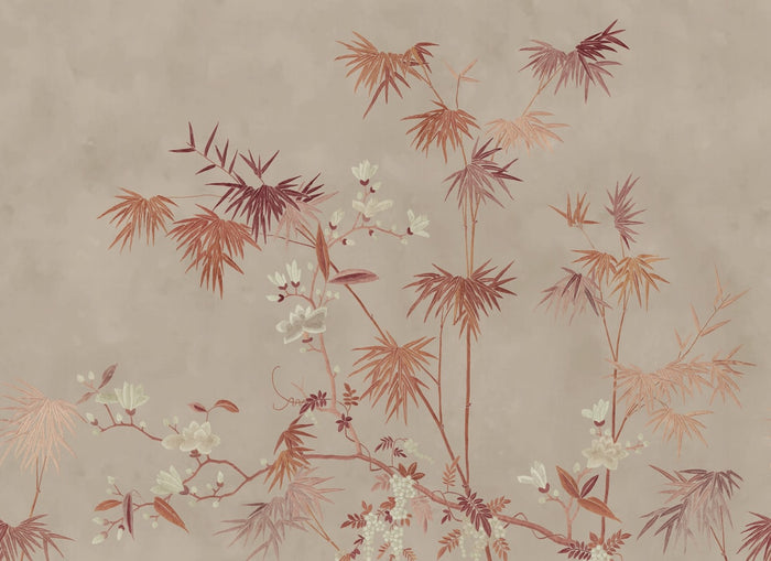 Bamboo Grove - Custom Sized Wallpaper Mural (per m2) - Clay