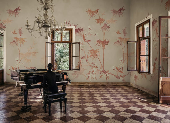 Bamboo Grove - Custom Sized Wallpaper Mural (per m2) - Clay