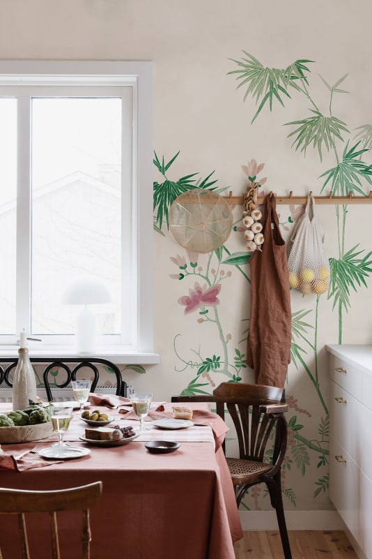 Bamboo Grove - Custom Sized Wallpaper Mural (per m2) - Green