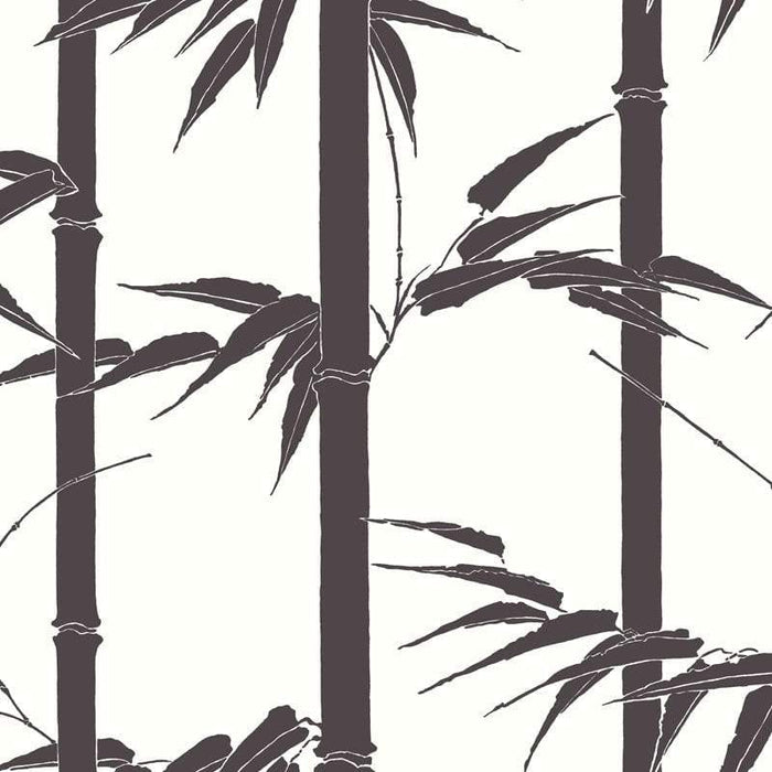 Bamboo Hawaii Florence Broadhurst Wallpaper - Coal