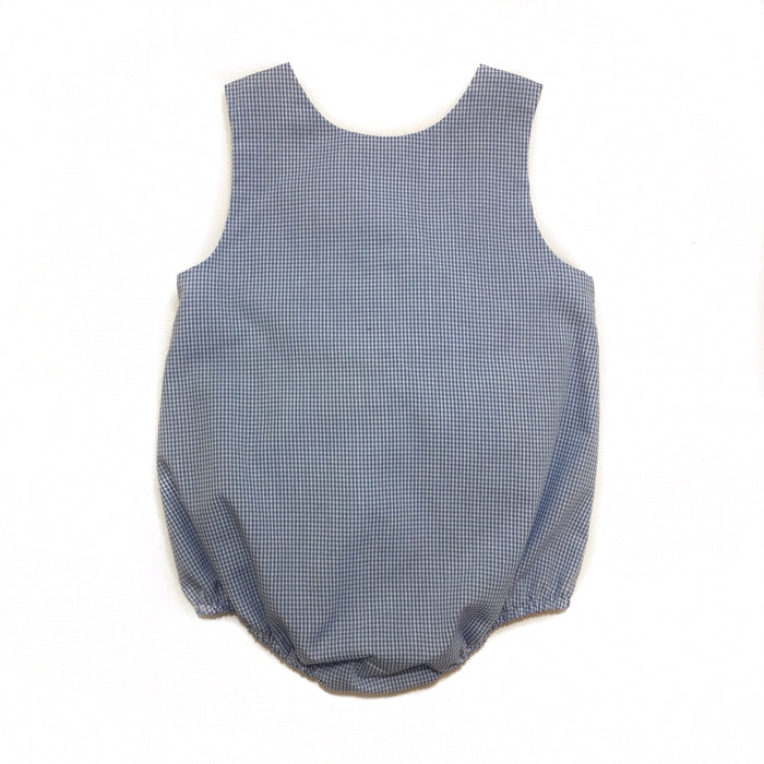 Banbury Button Shoulder Bubble Med Blue Check