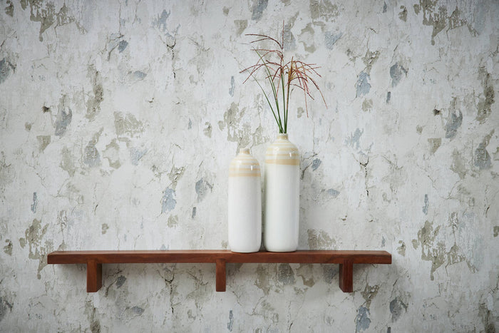 Barcelona Plaster Wallpaper - Cream - Grey