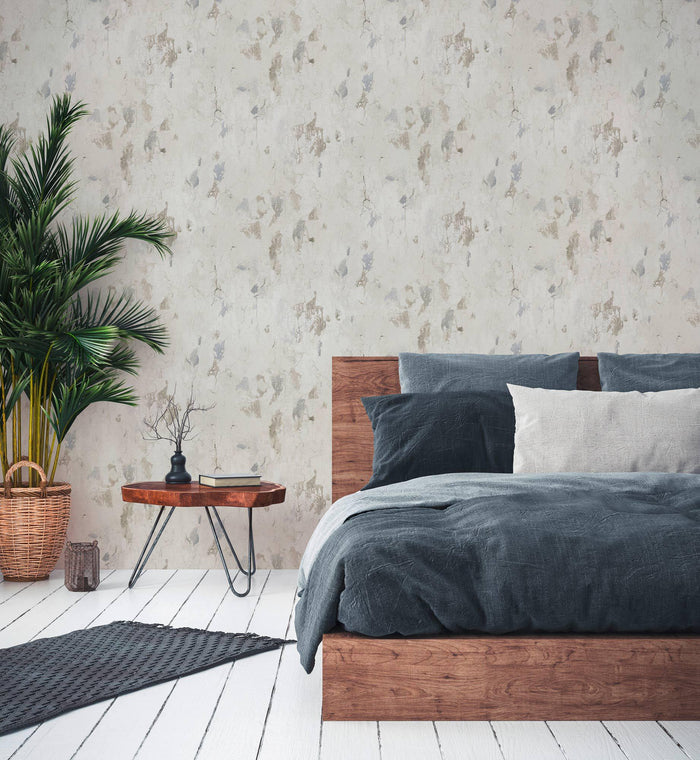 Barcelona Plaster Wallpaper - Cream - Grey