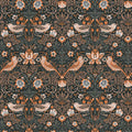 Baroque Birds Wallpaper - Orange/Black