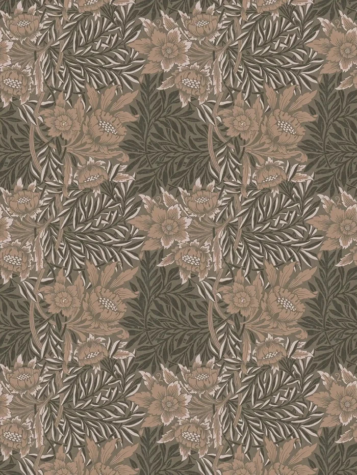 Baroque Floral Wallpaper - Brown
