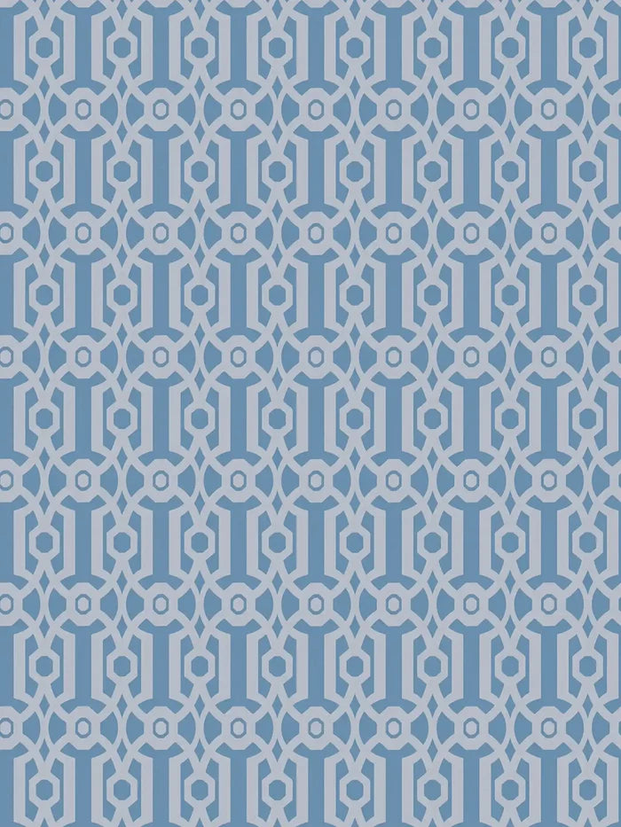 Baroque Pattern Wallpaper - Blue