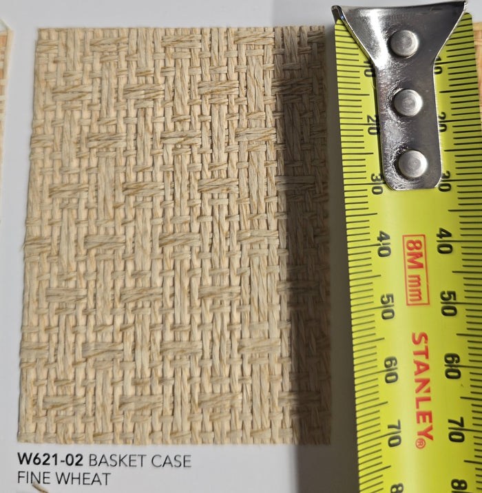 Basket Case - Grasscloth Wallpaper - Fine Wheat