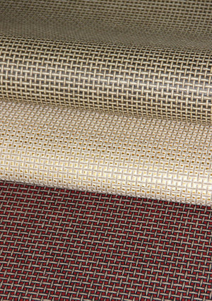 Basket Weave Grass cloth Wallpaper - Buff & Brown