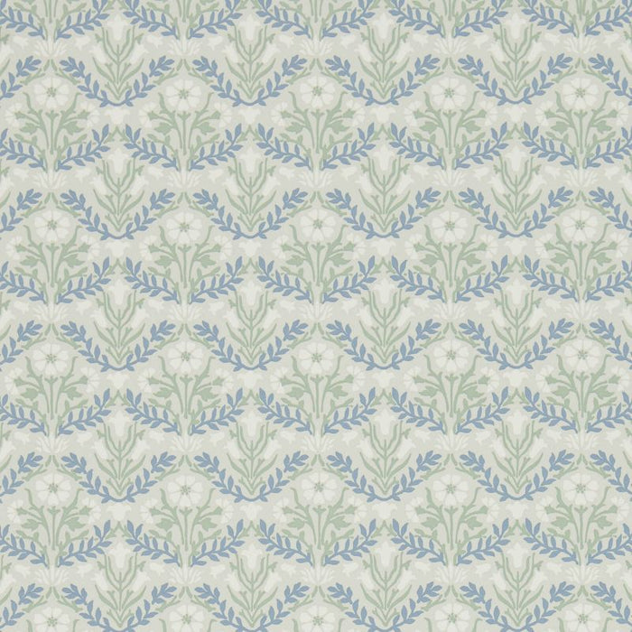 Bellflowers Wallpaper - Morris - Grey/Fennel