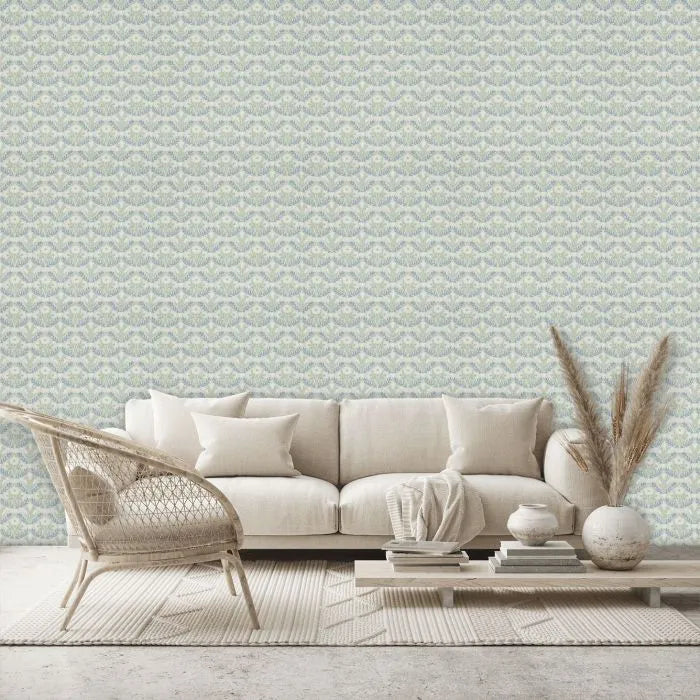 Bellflowers Wallpaper - Morris - Grey/Fennel