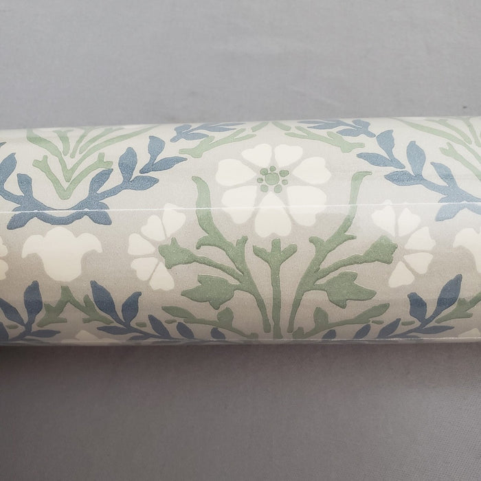 Bellflowers Wallpaper - Morris - Grey/Fennel