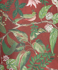Birds Sing and Flowers Bloom Wallpaper - Burgundy