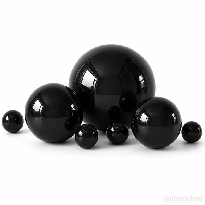 Black Big Matte Inflatable Balls ¨C Reusable Party & Event Decor-ubackdrop