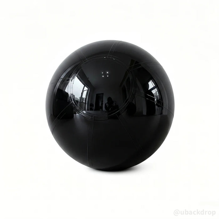 Black Big Matte Inflatable Balls ¨C Reusable Party & Event Decor-ubackdrop