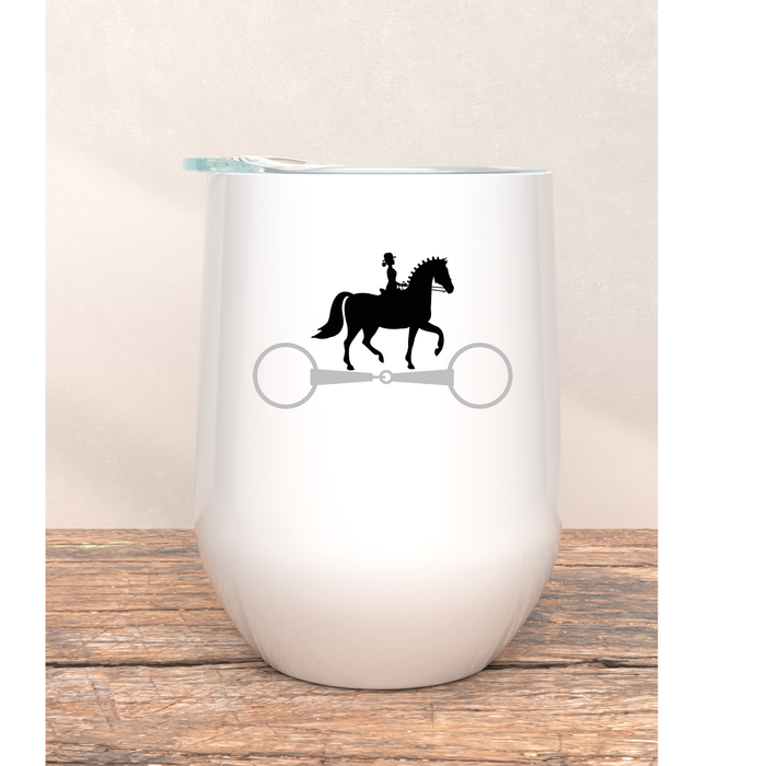 Black Stallion Wine Tumbler Dressage