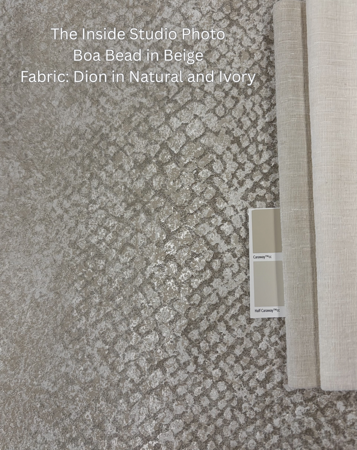 Boa Bead Wallpaper - Beige