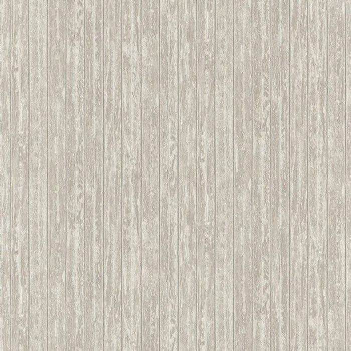 Bordage Faux Wood Slat Wallpaper - Beige/Grey - Discontinuing