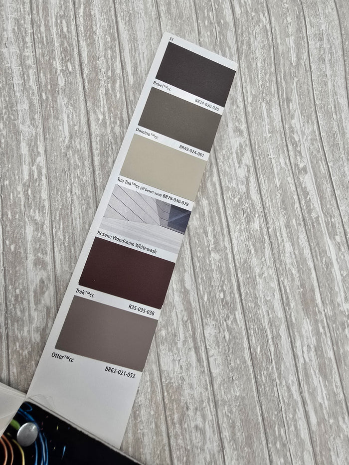 Bordage Faux Wood Slat Wallpaper - Beige/Grey - Discontinuing