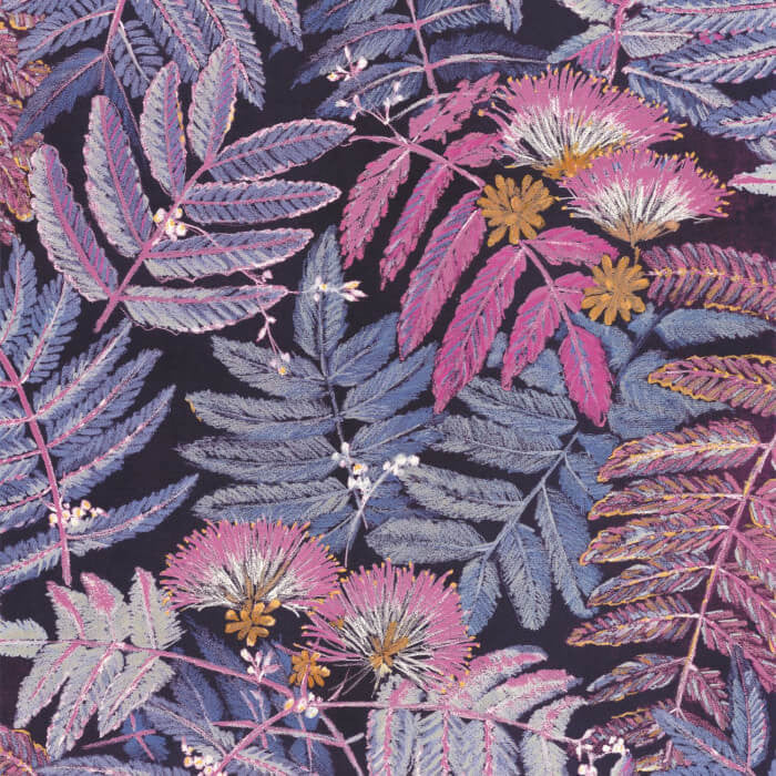 Botanica Albizia Wallpaper - Purple and Pink - Discontinuing