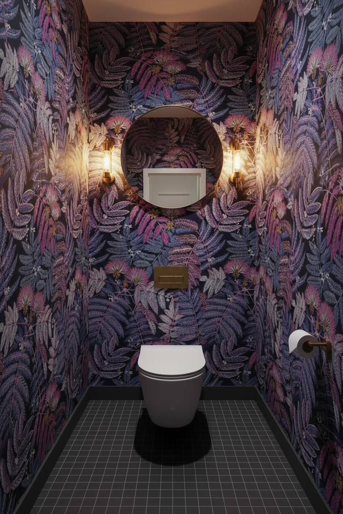 Botanica Albizia Dark Purple Powder Room - Clean