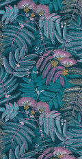 Botanica Albizia Wallpaper - Turquoise Blue - Discontinuing