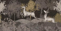 Boulevard Grasscloth Deer - Gold - Custom Sized Wallpaper Mural (per m2)