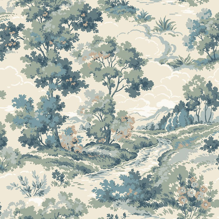 Boulognerskogen Wallpaper - Blue