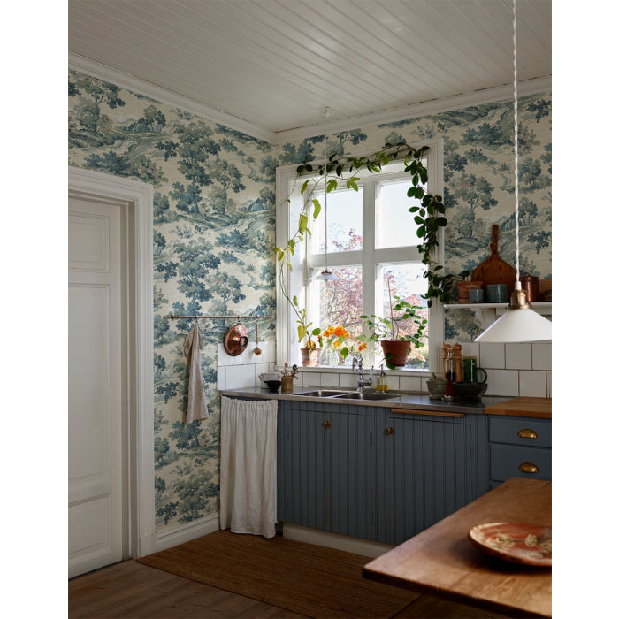 Boulognerskogen Wallpaper - Blue
