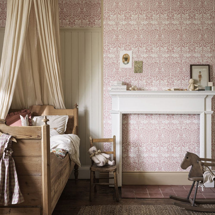 Brer Rabbit by Morris Wallpaper - Blush