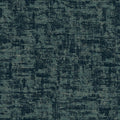 Deep teal flock wallpaper with raised velvet fibres and a metallic weave — flat pattern detail