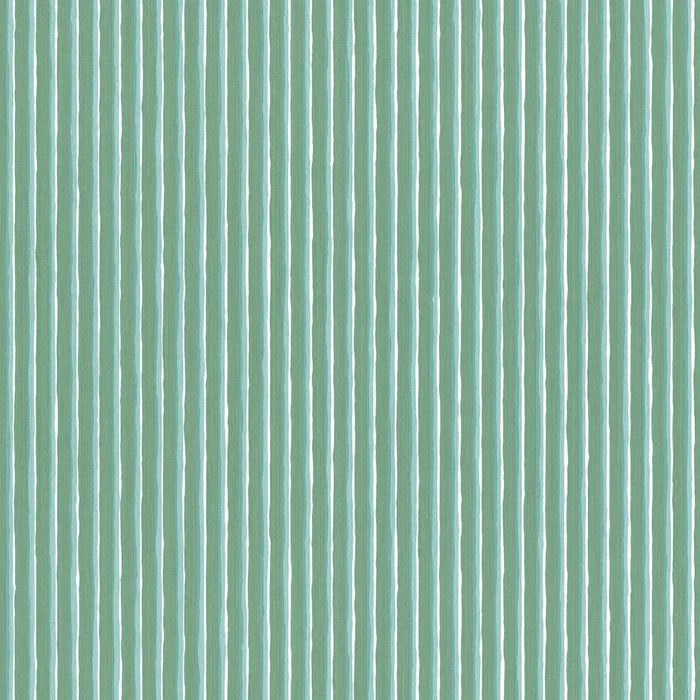 Brita Stripe Wallpaper - Emerald, flat pattern