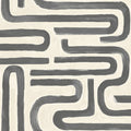 Brushed Geo – Hand Painted Geometric Wallpaper – Charcoal Cream
