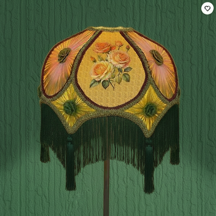 Lamp with Cleaned Up RD6300 Buckingham Anaglypta Wallpaper