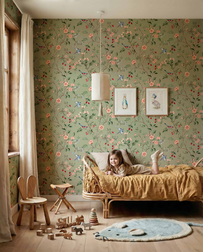 Bucolic Wallpaper - Mint