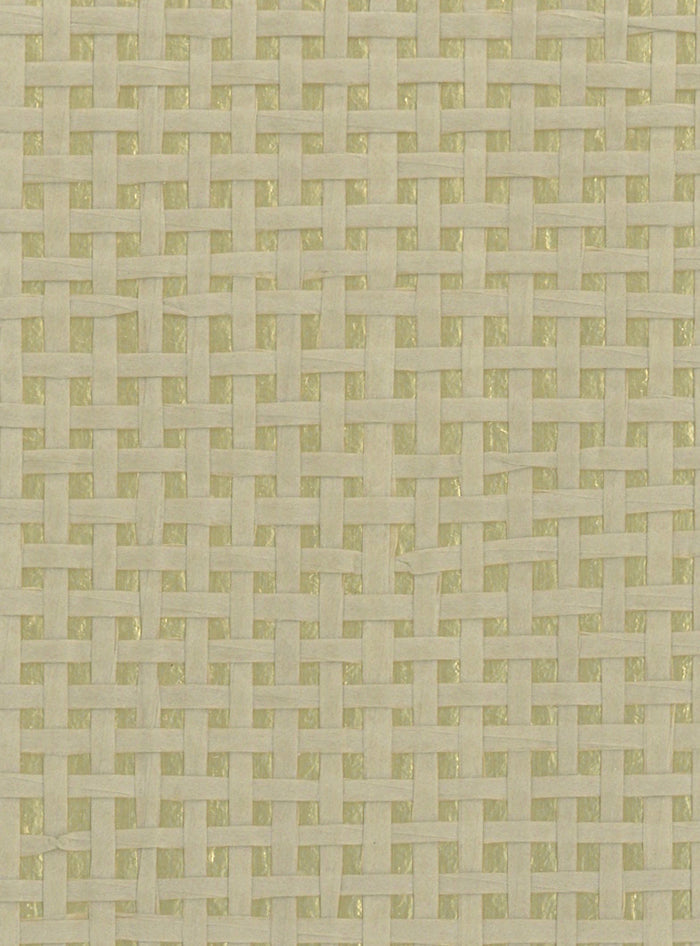 Burlap Safari Grasscloth Wallpaper - Sage Green (On Gold)