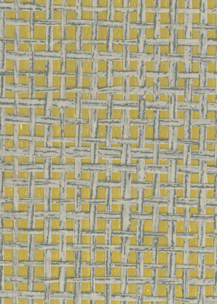 Burlap Safari Grasscloth Wallpaper - Spring Grass (On Gold)