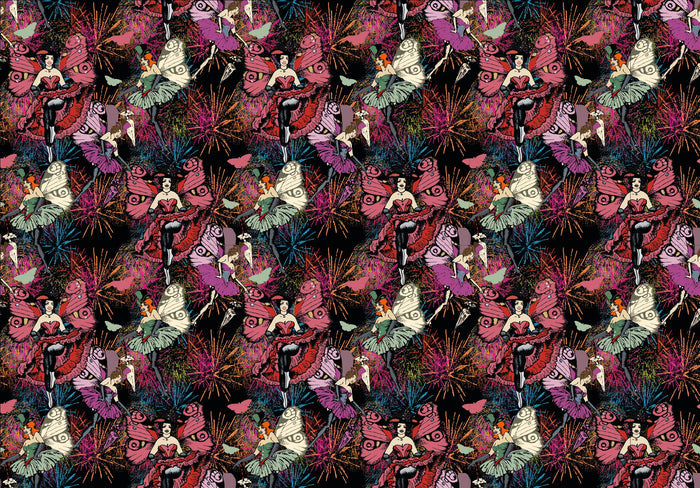 Burlesque Baby - Custom Sized Wallpaper Mural (per m2)