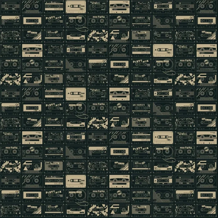C60 Tape Cassette Wallpaper - Black