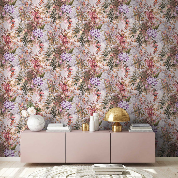 Calm Tropics – Floral Wallpaper – Lilac