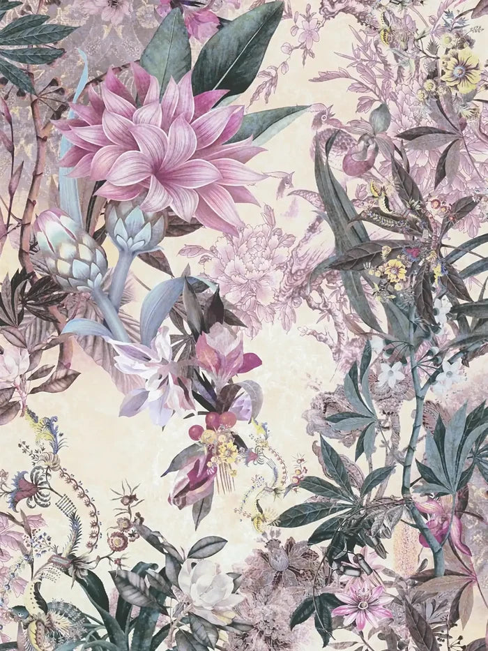 Calm Tropics – Floral Wallpaper – Pink