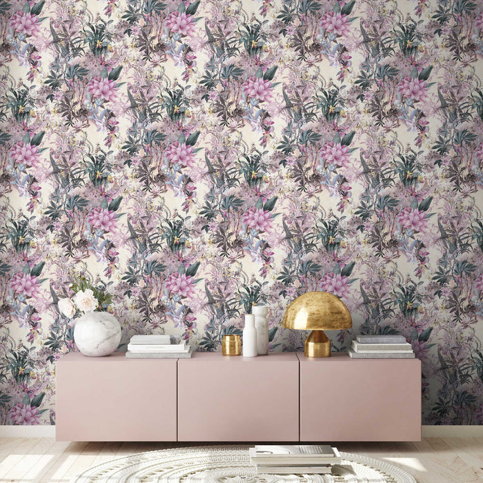 Calm Tropics – Floral Wallpaper – Pink