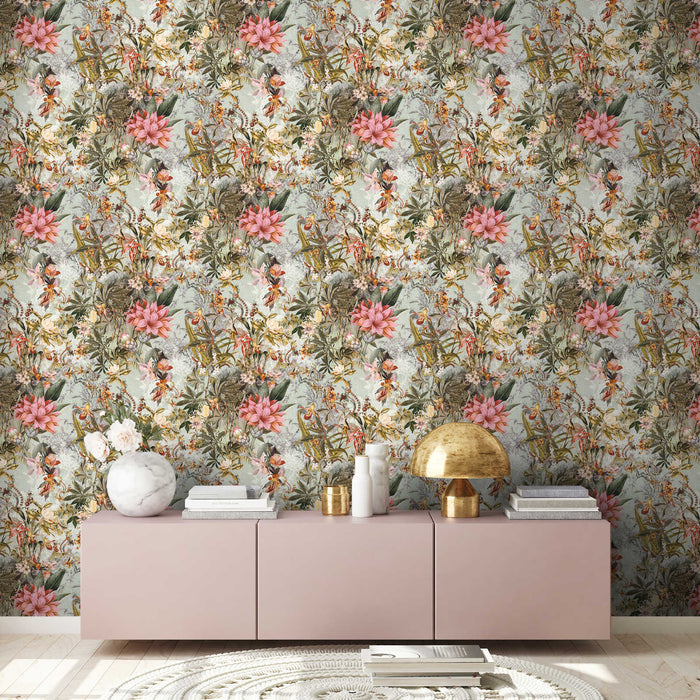 Calm Tropics – Floral Wallpaper – Teal