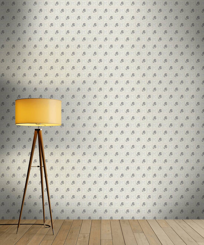 Cameo Wallpaper Heavy Weight Wallpaper - Gray/Black