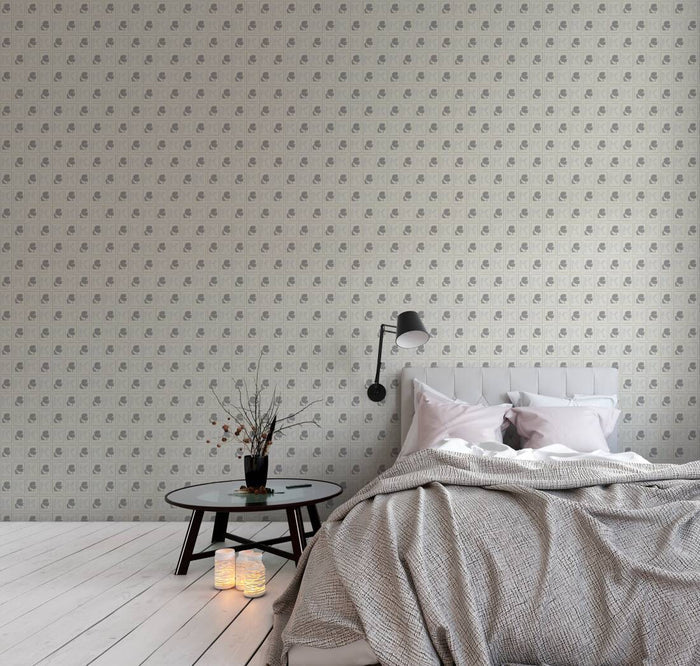 Cameo Wallpaper Heavy Weight Wallpaper - Gray/Black