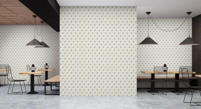 Cameo Wallpaper Heavy Weight Wallpaper - Gray/Black