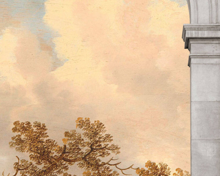 Castello Arches  - Pink Tinge - Custom Sized Wallpaper Mural (per m2)