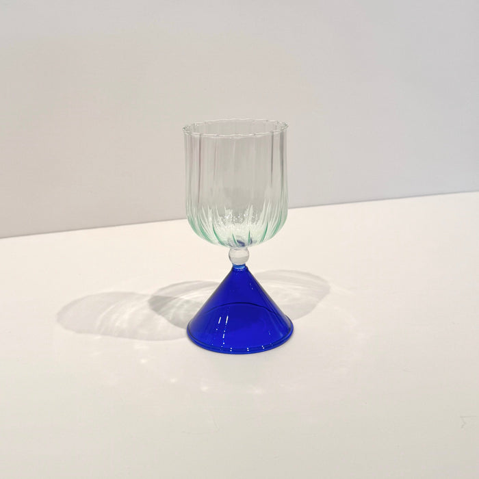Champagne Cocktail Glass Goblet - Green/Blue